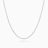 Cadena Rondelle en Oro Blanco de 18 Kt
