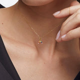 Charm Colgante Arcoíris S de Zafiros de Colores en Oro Amarillo de 18 Kt
