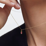 Charm Colgante Bisel Marquise S de Rubí en Oro Amarillo de 18 Kt