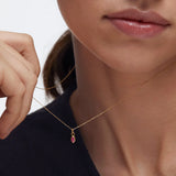 Charm Colgante Bisel Marquise S de Rubí en Oro Amarillo de 18 Kt