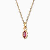 Charm Colgante Bisel Marquise S de Rubí en Oro Amarillo de 18 Kt