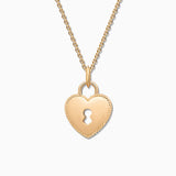 Charm Colgante Candado Corazón S en Oro Amarillo de 18 Kt