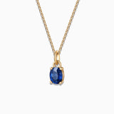Charm Colgante Zafiro Oval S en Oro Amarillo de 18 Kt