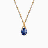 Charm Colgante Zafiro Oval S en Oro Amarillo de 18 Kt