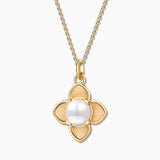 Charm Colgante Flor M de Perla en Oro Amarillo de 18 Kt