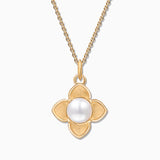 Charm Colgante Flor M de Perla en Oro Amarillo de 18 Kt