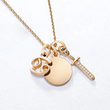 Charm Colgante Disco S en Oro Amarillo de 18 Kt