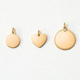 Charm Colgante Disco S en Oro Amarillo de 18 Kt