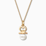 Charm Colgante Chupete S de Perla en Oro Amarillo de 18 Kt