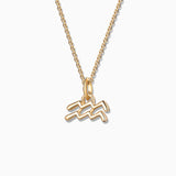 Charm Colgante Zodíaco Acuario S en Oro Amarillo de 18 Kt