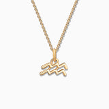 Charm Colgante Zodíaco Acuario S en Oro Amarillo de 18 Kt