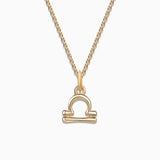Charm Colgante Zodíaco Libra S en Oro Amarillo de 18 Kt