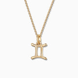 Charm Colgante Zodíaco Géminis S en Oro Amarillo de 18 Kt