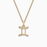 Charm Colgante Zodíaco Géminis S en Oro Amarillo de 18 Kt