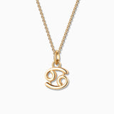 Charm Colgante Zodíaco Cáncer S en Oro Amarillo de 18 Kt