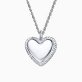 Charm Colgante Corazón Culpables en Oro Blanco de 18 Kt