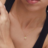 Charm Colgante Margarita S de Zafiro Amarillo y Diamantes en Oro Amarillo de 18 Kt