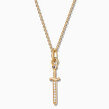 Charm Colgante Daga M de Diamantes en Oro Amarillo de 18 Kt