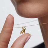 Charm Colgante Elefante S de Diamante en Oro Amarillo de 18 Kt