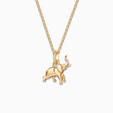 Charm Colgante Elefante S de Diamante en Oro Amarillo de 18 Kt