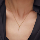 Charm Colgante Llave M de Diamantes en Oro Amarillo de 18 Kt