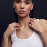 Charm Colgante Llave M de Diamantes en Oro Amarillo de 18 Kt