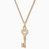Charm Colgante Llave M de Diamantes en Oro Amarillo de 18 Kt