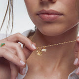 Charm Colgante Barco M de Diamantes en Oro Amarillo de 18 Kt