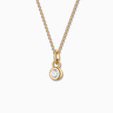 Charm Colgante Bisel S de Diamante en Oro Amarillo de 18 Kt