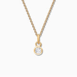 Charm Colgante Bisel S de Diamante en Oro Amarillo de 18 Kt