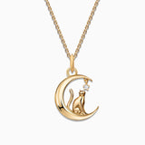 Charm Colgante Gato M de Diamante en Oro Amarillo de 18 Kt