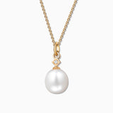 Charm Colgante Perla Lágrima M de Diamante en Oro Amarillo de 18 Kt