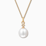 Charm Colgante Perla Lágrima M de Diamante en Oro Amarillo de 18 Kt