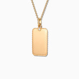 Charm Colgante Medalla L de Diamante en Oro Amarillo de 18 Kt