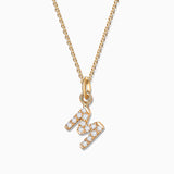 Charm Colgante Letra de Diamantes en Oro Amarillo de 18 Kt
