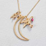 Charm Colgante Letra de Diamantes en Oro Amarillo de 18 Kt