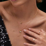 Charm Colgante Zodíaco Aries S de Diamantes en Oro Amarillo de 18 Kt