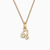 Charm Colgante Zodíaco Leo S de Diamantes en Oro Amarillo de 18 Kt