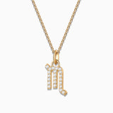 Charm Colgante Zodíaco Escorpio S de Diamantes en Oro Amarillo de 18 Kt