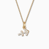 Charm Colgante Zodíaco Sagitario S de Diamantes en Oro Amarillo de 18 Kt