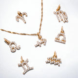 Charm Colgante Zodíaco Sagitario S de Diamantes en Oro Amarillo de 18 Kt