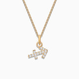 Charm Colgante Zodíaco Sagitario S de Diamantes en Oro Amarillo de 18 Kt