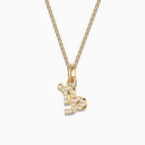 Charm Colgante Zodíaco Capricornio S de Diamantes en Oro Amarillo de 18 Kt