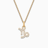 Charm Colgante Zodíaco Capricornio S de Diamantes en Oro Amarillo de 18 Kt