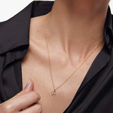 Charm Colgante Zodíaco Piscis S de Diamantes en Oro Amarillo de 18 Kt