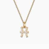 Charm Colgante Zodíaco Piscis S de Diamantes en Oro Amarillo de 18 Kt