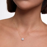 Gargantilla Art Deco Belle de Diamantes 0,43 Cts. en Oro Blanco y Amarillo de 18 Kt