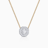 Gargantilla Art Deco Belle de Diamantes 0,43 Cts. en Oro Blanco y Amarillo de 18 Kt