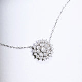 Gargantilla Blossom de Diamantes en Oro Blanco de 18 Kt