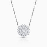Gargantilla Blossom de Diamantes en Oro Blanco de 18 Kt
